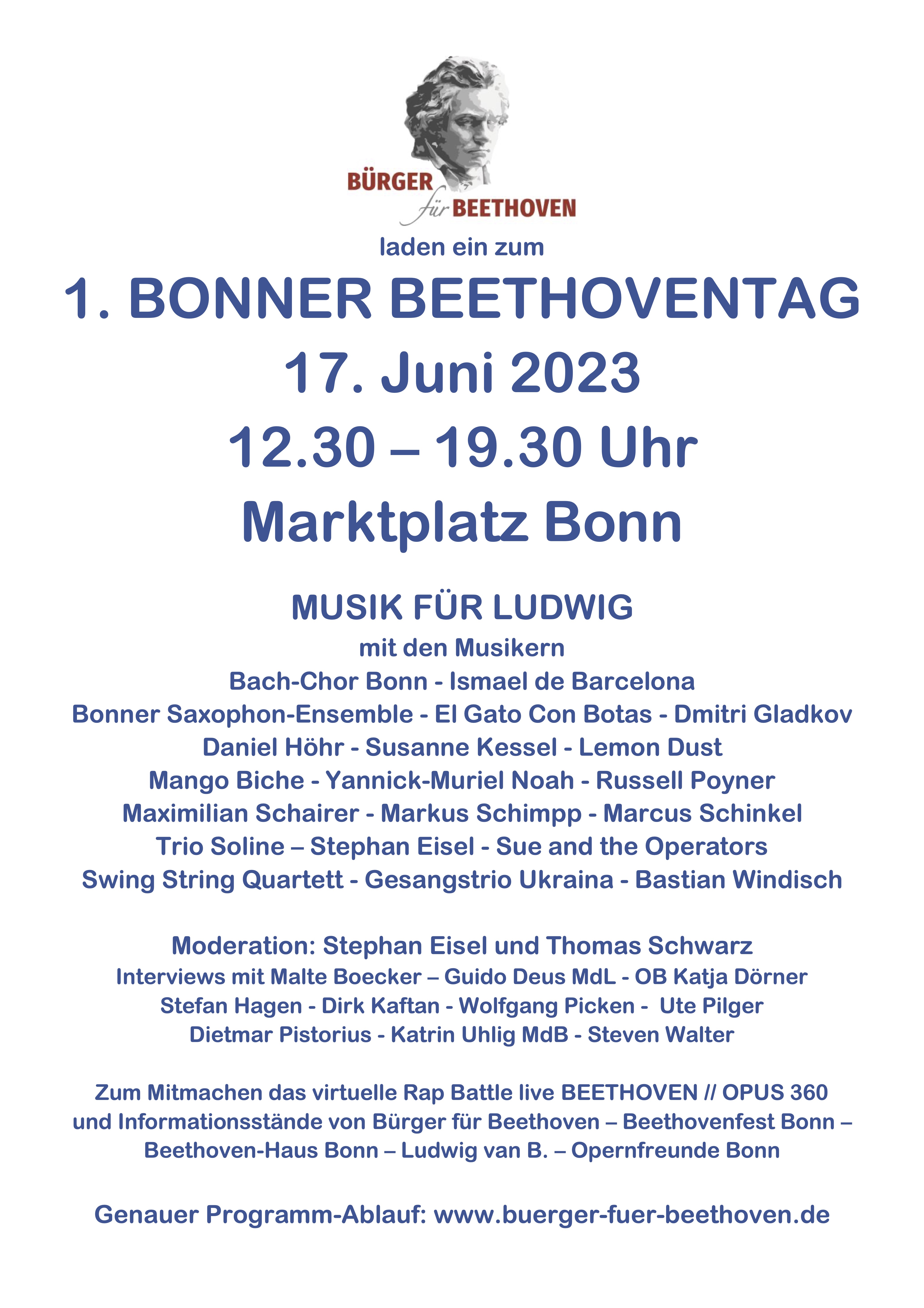 Der 1. Bonner Beethoven-Tag war mit über 50 Musiker