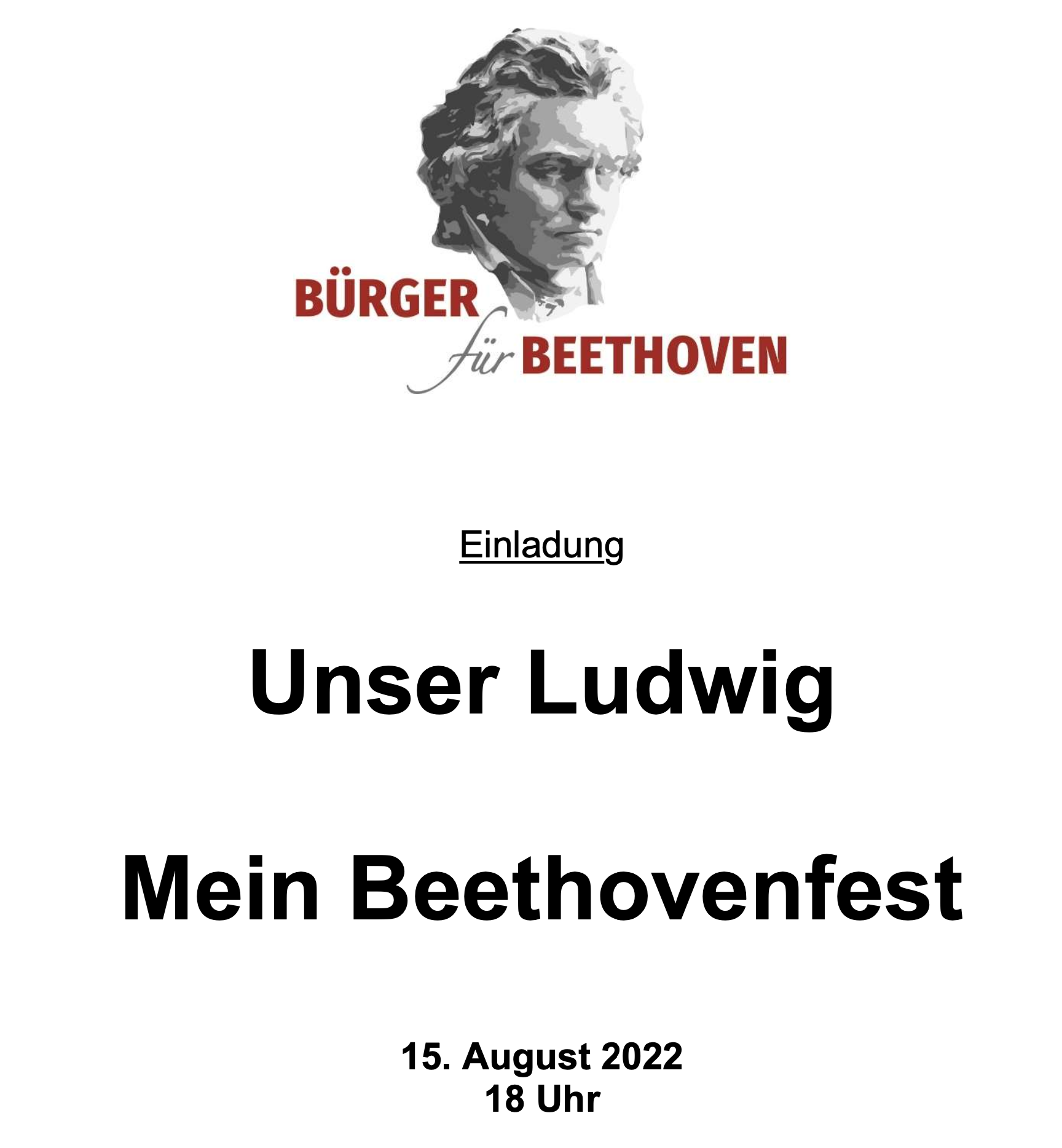 UNSER LUDWIG - MEIN BEETHOVENFEST war am 15. August