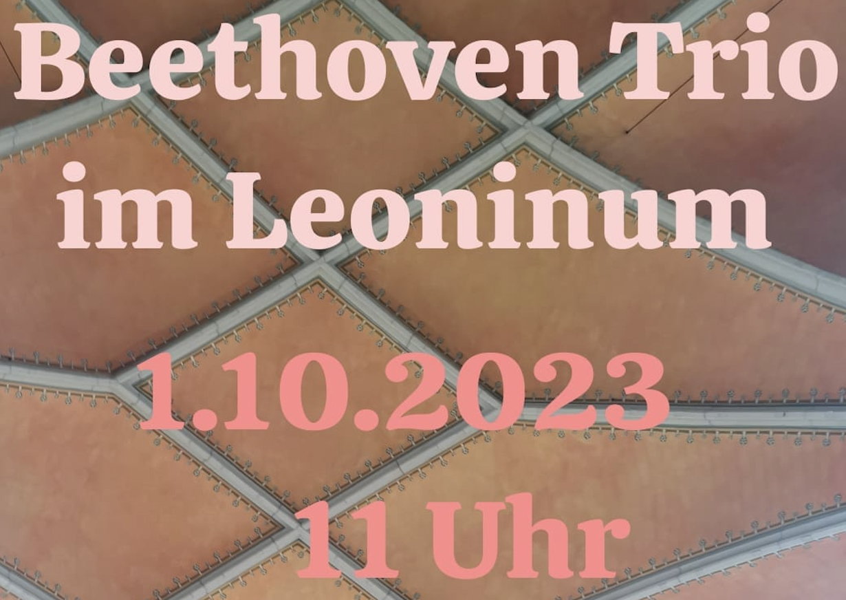 Das Beethoven Trio Bonn spielt am 1. Oktober um 11 Uhr