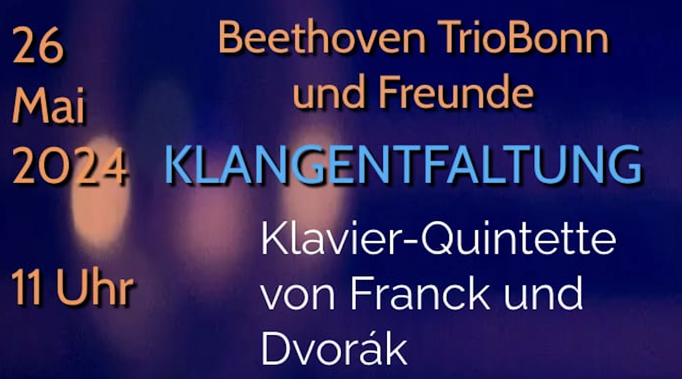 Am 26. Mai um 11 Uhr spielt das Beethoven-Trio Bonn