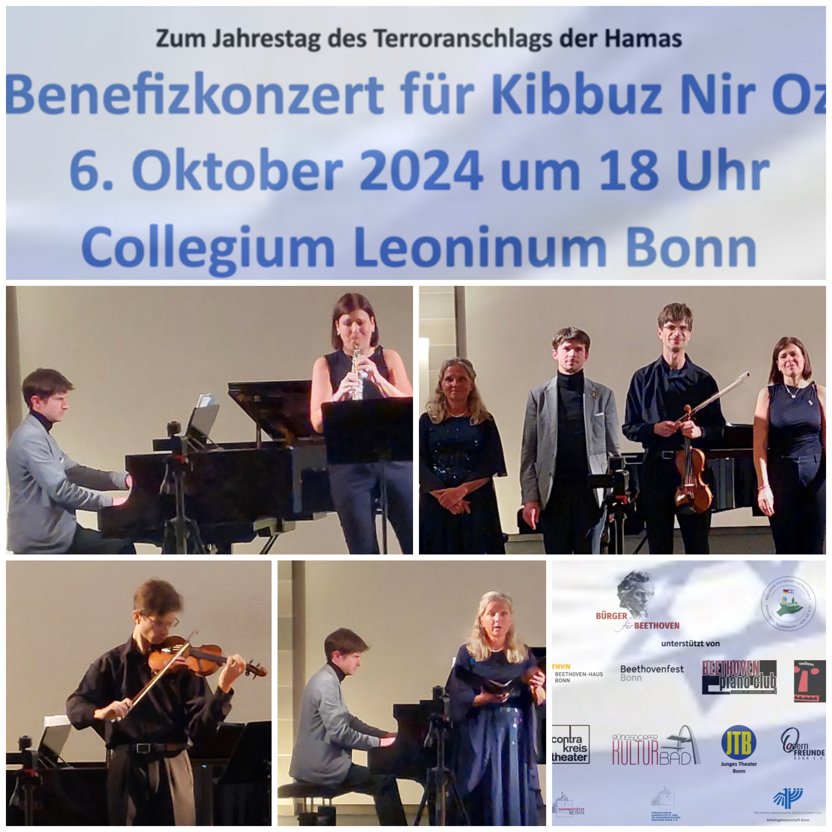 oben: Roman Salyutov (Klavier), Agnes Grube (Oboe), Unten: Alexander Lifland (Violine), Silke Weisheit (Alt).