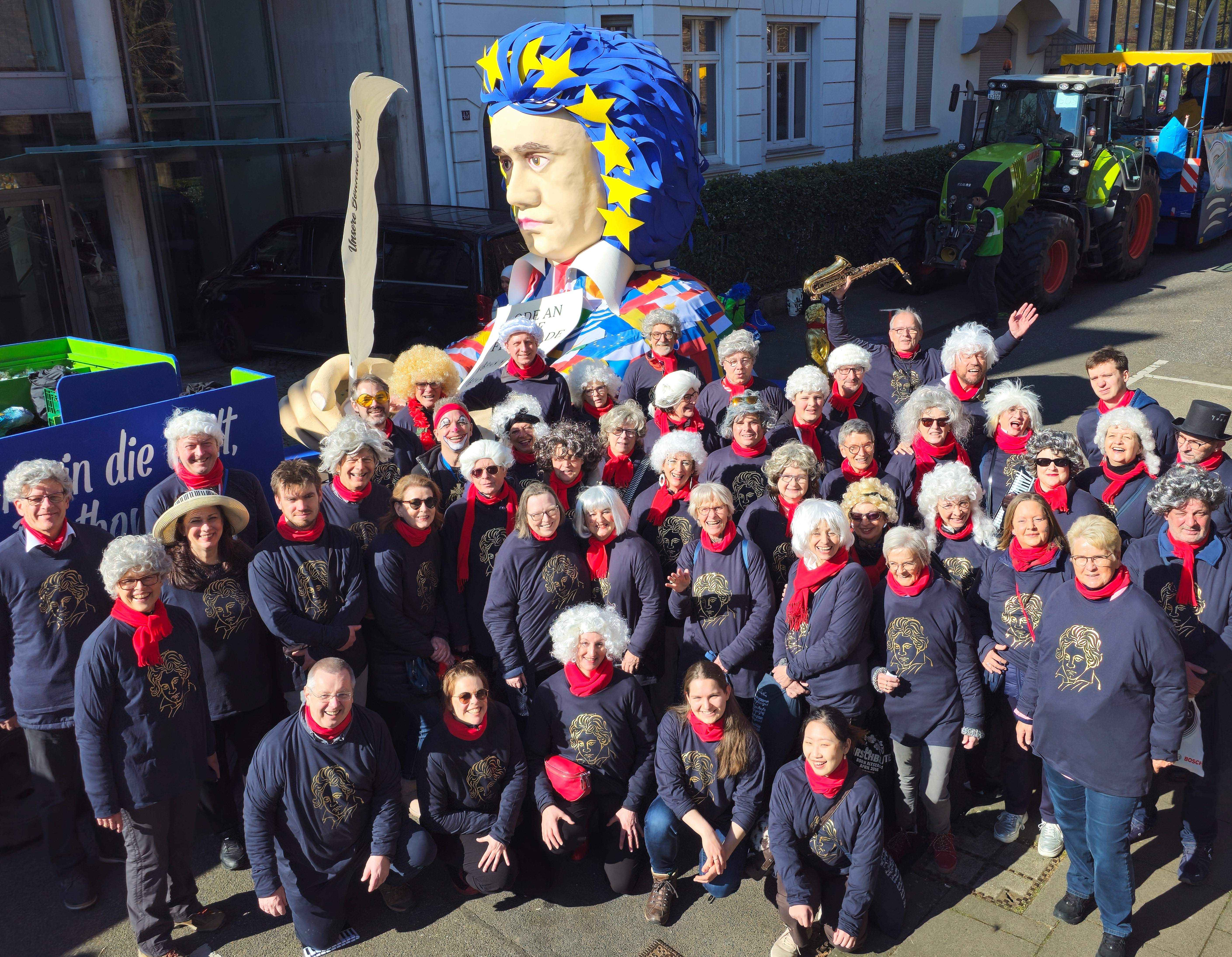 Die Beethoven-Gruppe beim Rosenmontagszug 2025